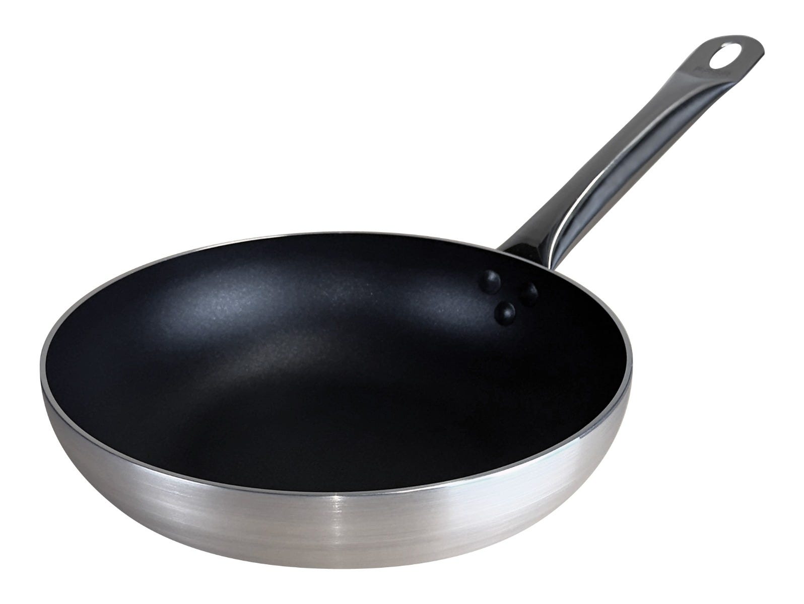 Padella svasata Alta Basic in alluminio antiaderente per induzione con manico in acciaio inox, spessore 3 mm, diam. 24cm