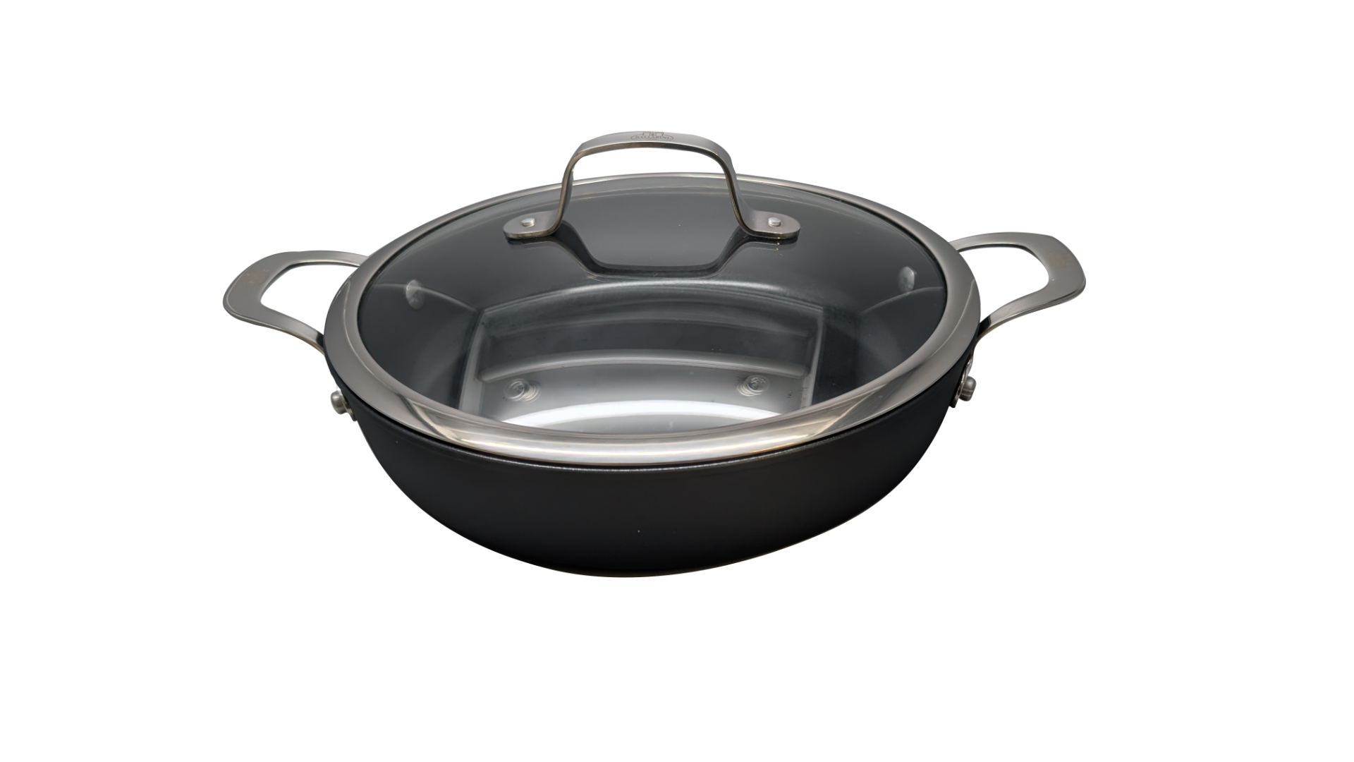 Alba line non-stick PFAS-free aluminum pan for induction with handles and lid, diam. 28cm
