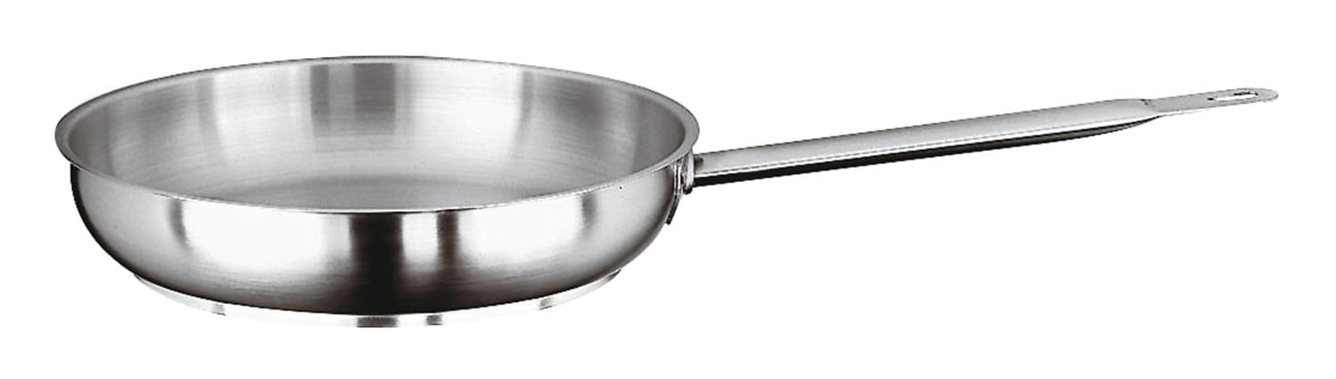 Series 1100 frying pan in stainless steel with one handle for induction, diam.24cm