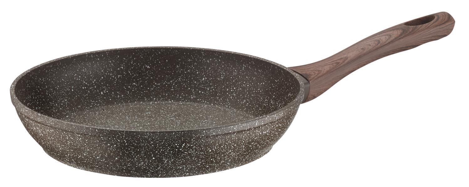 Stone effect non-stick aluminum frying pan for induction, Chalet line, diam. 24cm
