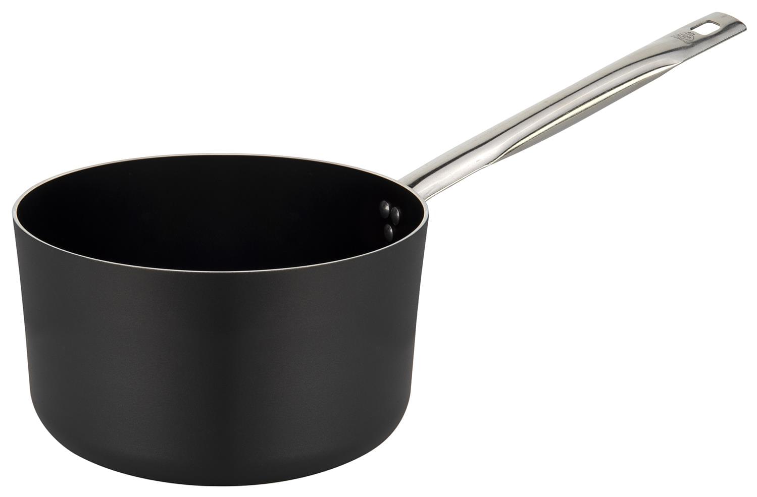 Medium non-stick aluminum saucepan for induction with one handle, 4 mm thick, diam. 20cm