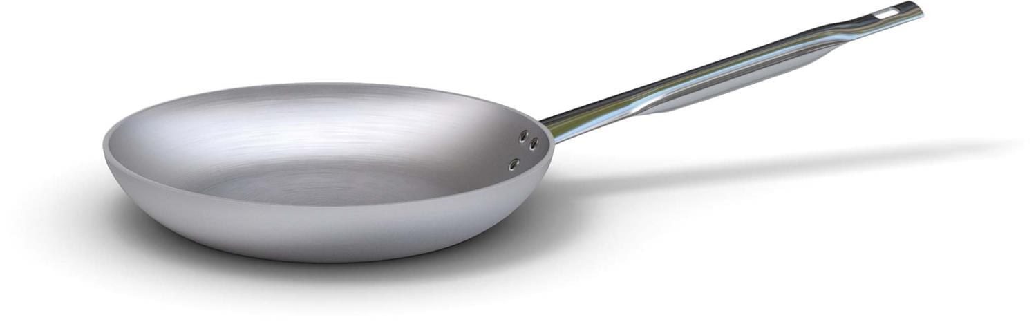 Low flared pan in aluminum for induction, thickness 4 mm, diam. 24cm