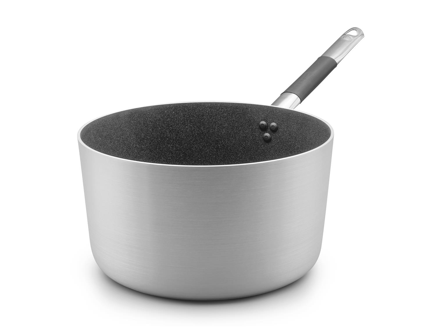 Shark Skin high saucepan in 3mm non-stick aluminum, for induction with 