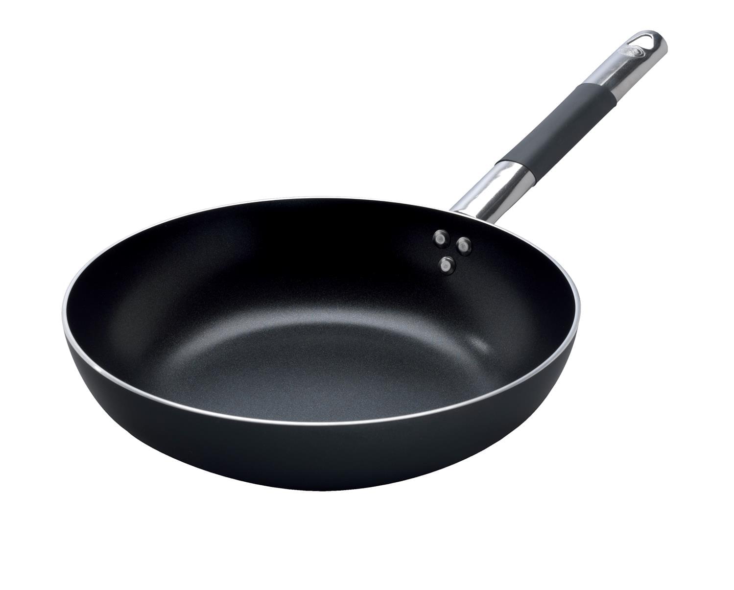 Padella Svasata Alta AlBlack in alluminio antiaderente 3mm, per induzione, con manico “cool”, diam. 28cm
