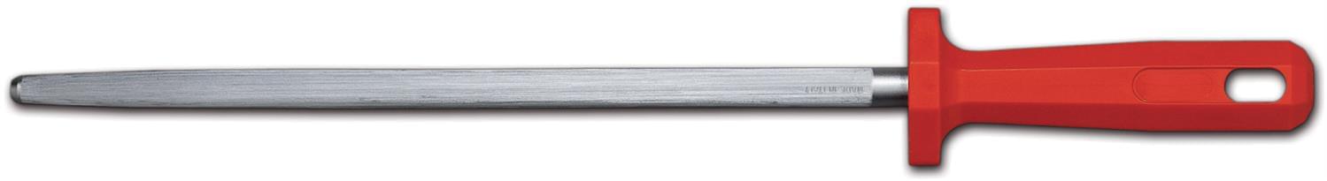 Round red chromed sharpening steel 30 cm Supra line by Sanelli Ambrogio