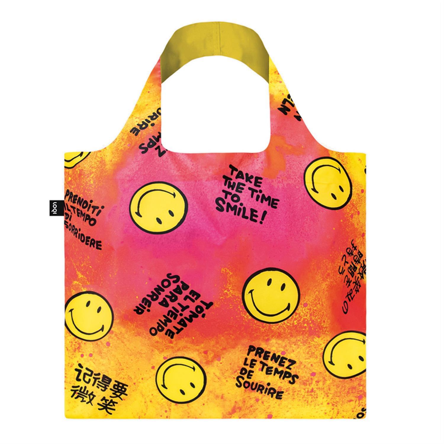 Shopping bag 'Smiley Time to Smile' by Loq Loqi, cm 50x42x69