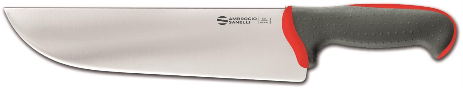 Slicing knife, 26 cm blade, red colour, Tecna line