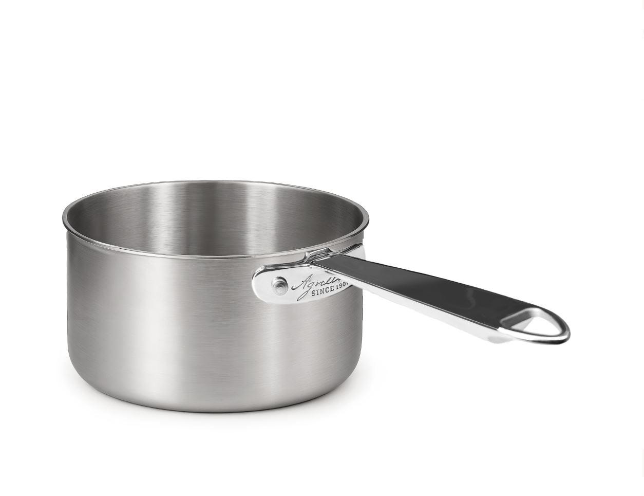 Casseruola Alta in alu-inox 3ply satinato, per induzione con un manico, diam. 16cm