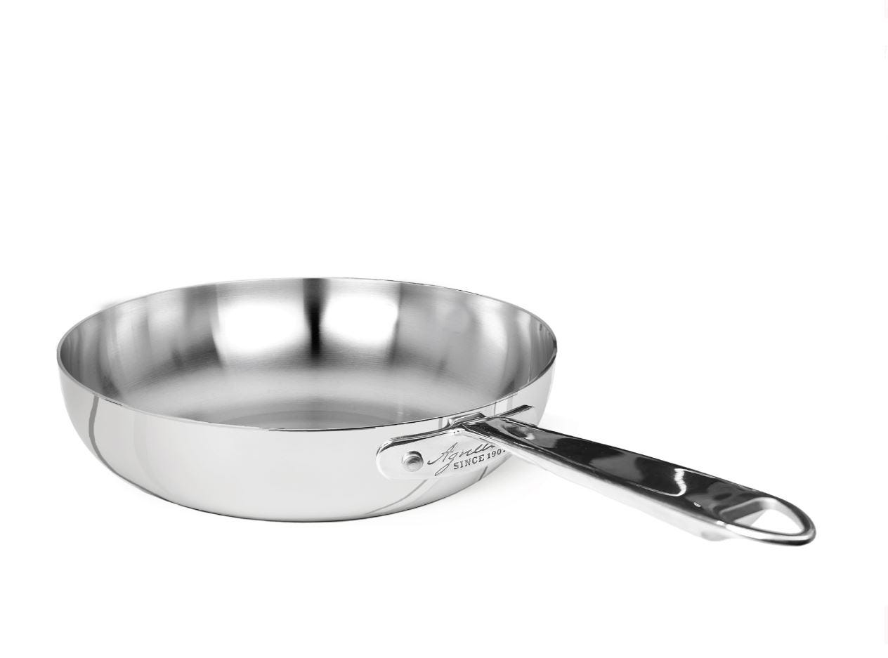 High Alu-inox 1907 flared frying pan for induction with one handle, diam. 32cm