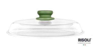 Coperchio Dr Green vetro borosilicato con pomolo in bakelite, diam.20cm