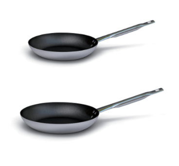 Ballarini Professionale - Encore of low flared non-stick aluminum frying pans, diam. 24 and 28cm