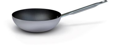 Wok frying pan with one stainless steel handle, diam. 28cm