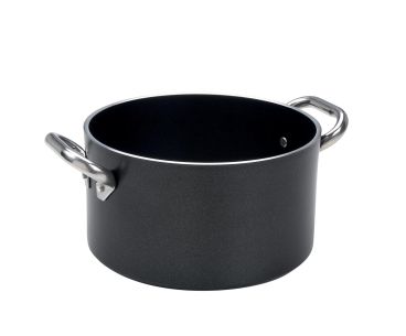 Casseruola Alta AlBlack in alluminio antiaderente 5mm, due maniglie, diam. 32cm