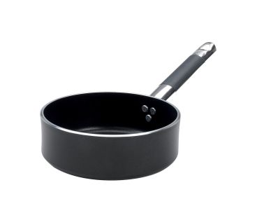 Casseruola Bassa AlBlack in alluminio antiaderente 5mm con manico “cool”, diam. 28cm