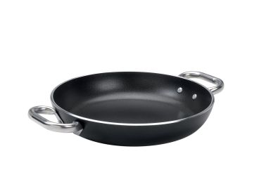 Tegame Alblack in alluminio antiaderente 5mm, due maniglie, diam. 28cm