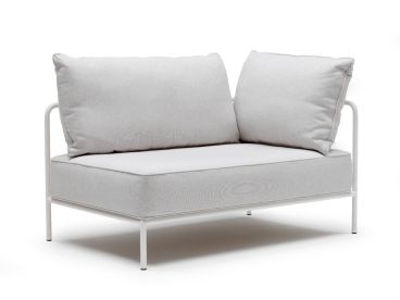 Modulo terminale DX per Divano da Esterno modello Flap, colore Lino - SCAB