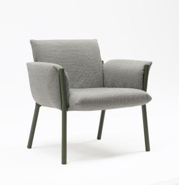 Poltrona da Esterno modello Brezza Lounge, colore Verde Oliva - SCAB