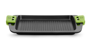 Plate with non-stick aluminum grill for induction, diam.40cm