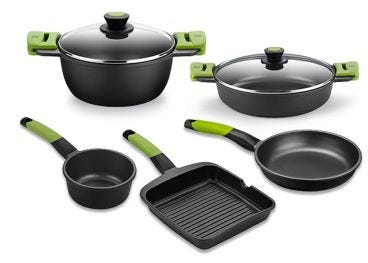 Induction coil in non-stick aluminum, Prior green line, 7 pieces