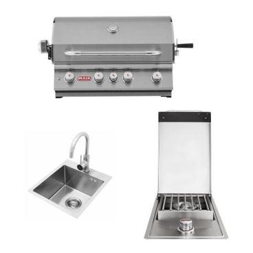 Kit Incasso per Cucina da esterno con Barbecue GPL Angus, fornello e lavabo Bull