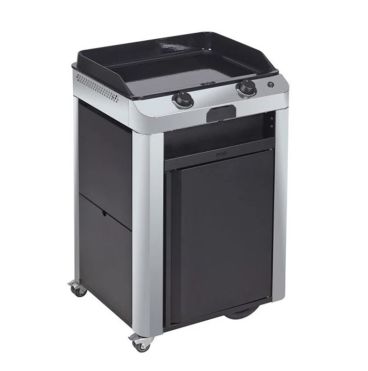 Combo Plancha a gas Fusion 60 inox con carrello Enò