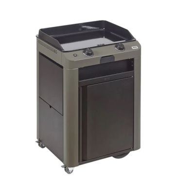 Combo Plancha a gas Fusion 60 grigio con carrello Enò