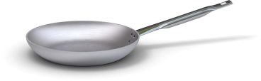 Low flared pan in aluminum for induction, thickness 4 mm, diam. 36cm