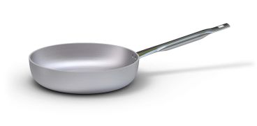 Straight frying pan in aluminum for induction, thickness 4 mm, diam. 28cm