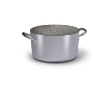 Casseruola media in alluminio antiaderente Stone per induzione con due maniglie, spessore 4 mm, diam. 24cm