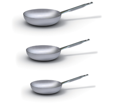 Ballarini - Set of 3 high flared aluminum pans, diam. 20/24/28cm