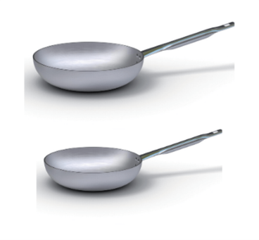 Ballarini - Encore of high flared aluminum frying pans, diam. 20 and 24cm