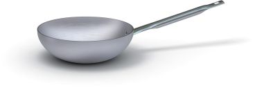 &quot;Cream&quot; aluminum wok pan with stainless steel handle, 3 mm thick, diam. 28cm