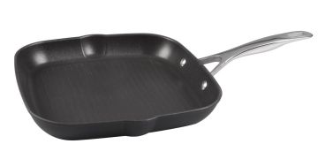 Non-stick aluminum grill pan with Alba line induction handle, diam.28cm