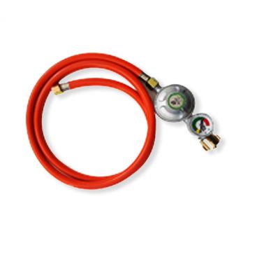 Kit regolatore GPL 28mbar con tubo in gomma 8mm