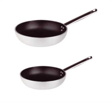 Set Padelle Svasate Alte in alluminio antiaderente 5mm di Pentole Agnelli, diam. 24 e 28cm