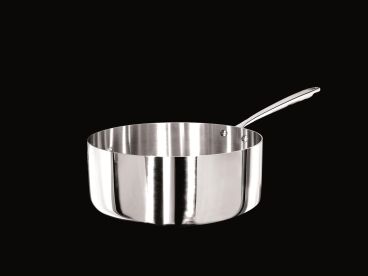 Casseruola Bassa Alu-inox 1907 3ply lucido, per induzione con con un manico, diam. 28cm