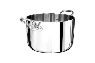Casseruola Alta Alu-inox 5-PLy lucido, per induzione con due maniglie, diam. 24cm