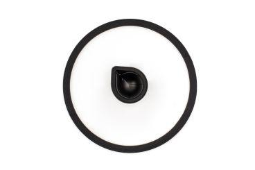 Tempered glass lid with aluminum knob, diam. 24cm