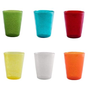 Bicchiere acqua Memento Synth metacrilato, Mix Colori, 6 pezzi