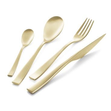 24-piece pvd cutlery set Etoile Sandblasted Champagne