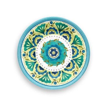 Piatto dessert in melamina, Linea London, diam. 21,6cm - 6 pezzi