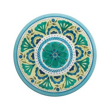Piatto piano in melamina, Linea London, diam. 26,7cm - 6 pezzi