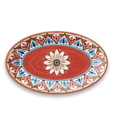 Vassoio ovale piccolo in melamina, Linea Madrid, dim. 36x22cm