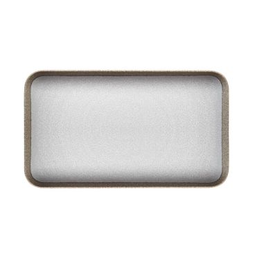 Vassoio rettangolare piccolo in melamina, Linea Rena Bianca,  dim. 22x13cm