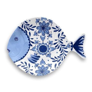 Melamine fish tray, Santorini Line, dim. 29.7x22.2cm