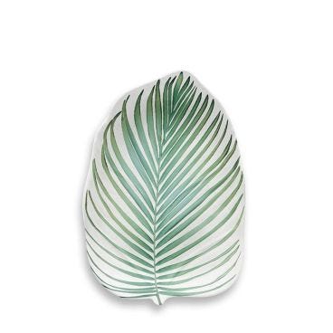 Vassoio piccolo Foglia in melamina, Linea York Floreale, diam. 23x16cm