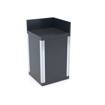Corner module with one stainless steel and black door 60cm, Ivy Garden Chef line