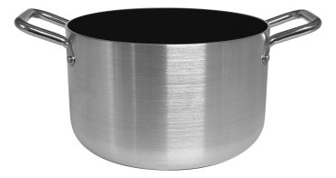 Casseruola Alta Basic in alluminio antiaderente per induzione con due maniglie in acciaio inox, spessore 3 mm, diam. 28 cm