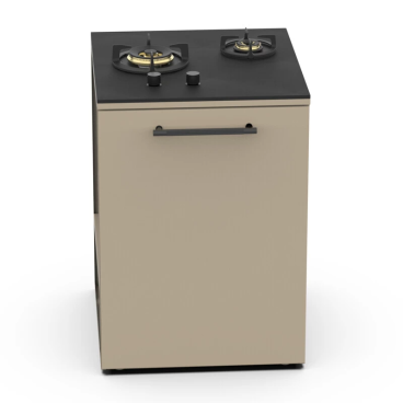 Modulo piano cottura 2 fuochi in acciaio, bianco perla CT 60 Brabura