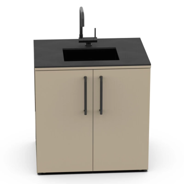 Modulo con lavello in acciaio, bianco perla CT 90 Brabura